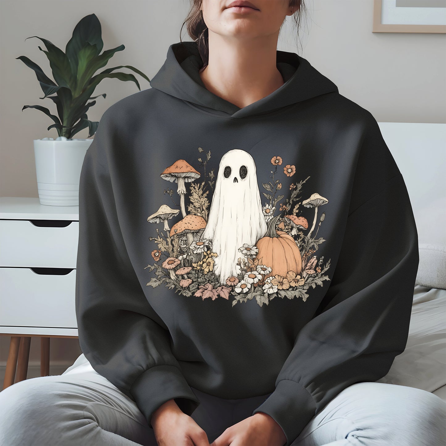 Retro Floral Ghost halloween shirt