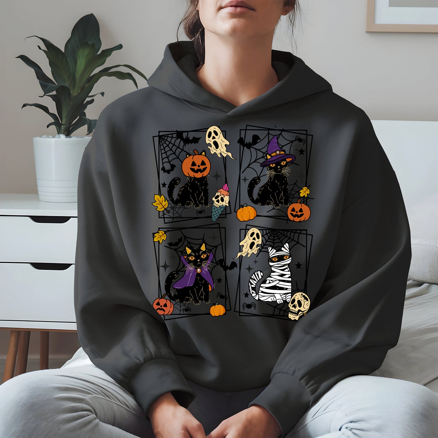 Black Cat Halloween shirt and hoodie