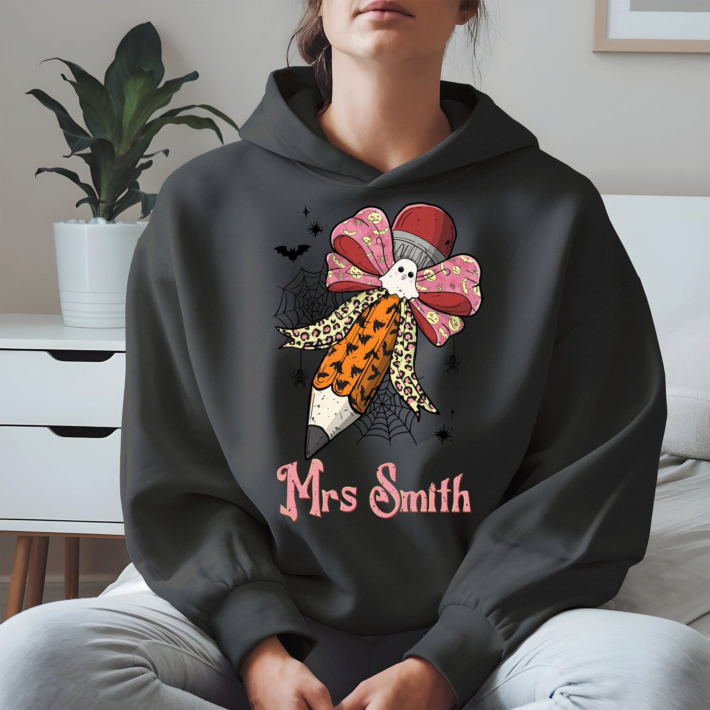 Teacher Pencil Bow Halloween shirt