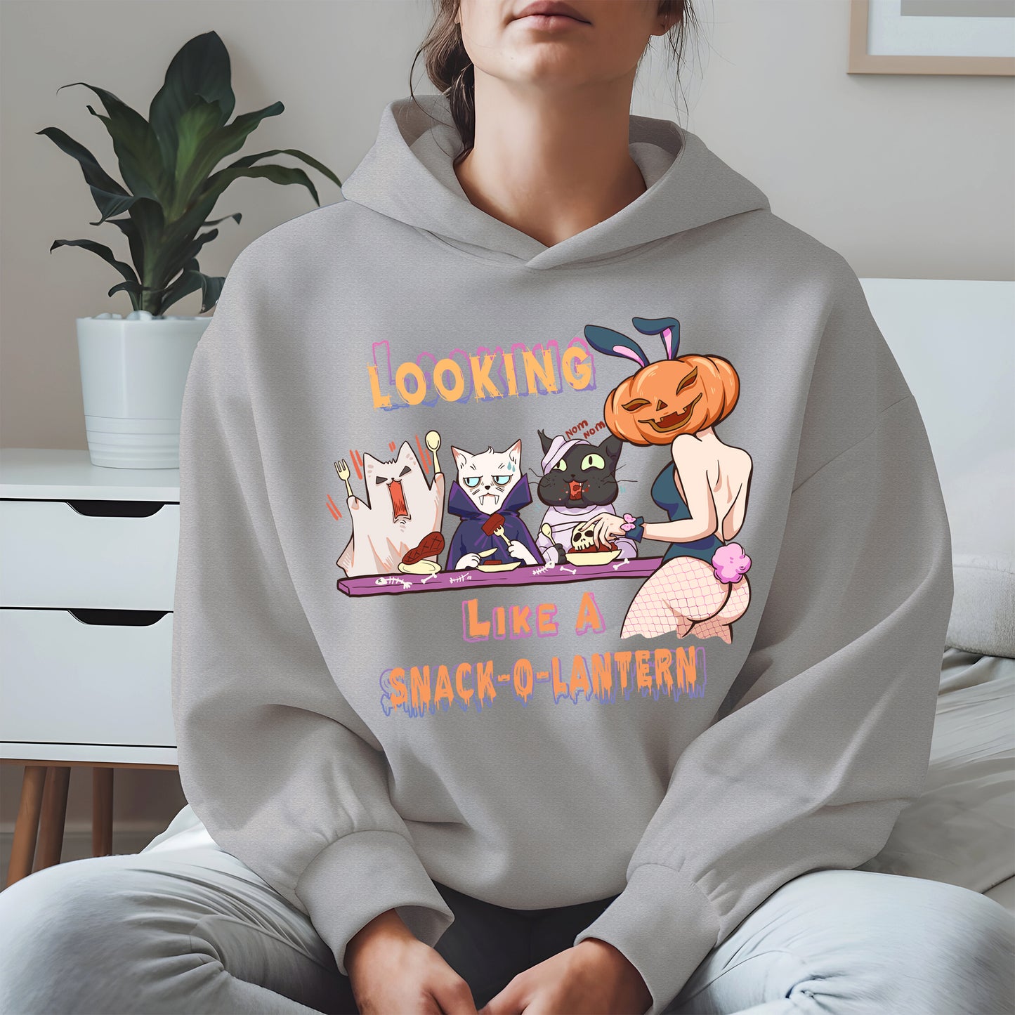Snack-O-Lantern Halloween Cat Tee