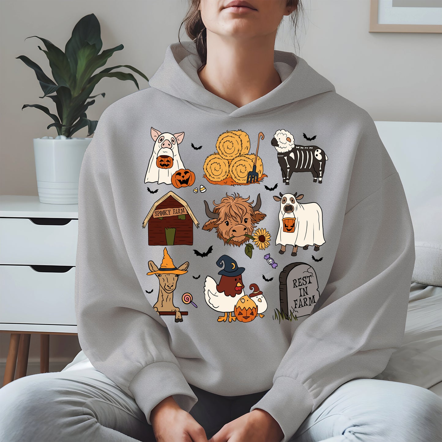 Spooky Cute Halloween Farm Animal Shirt