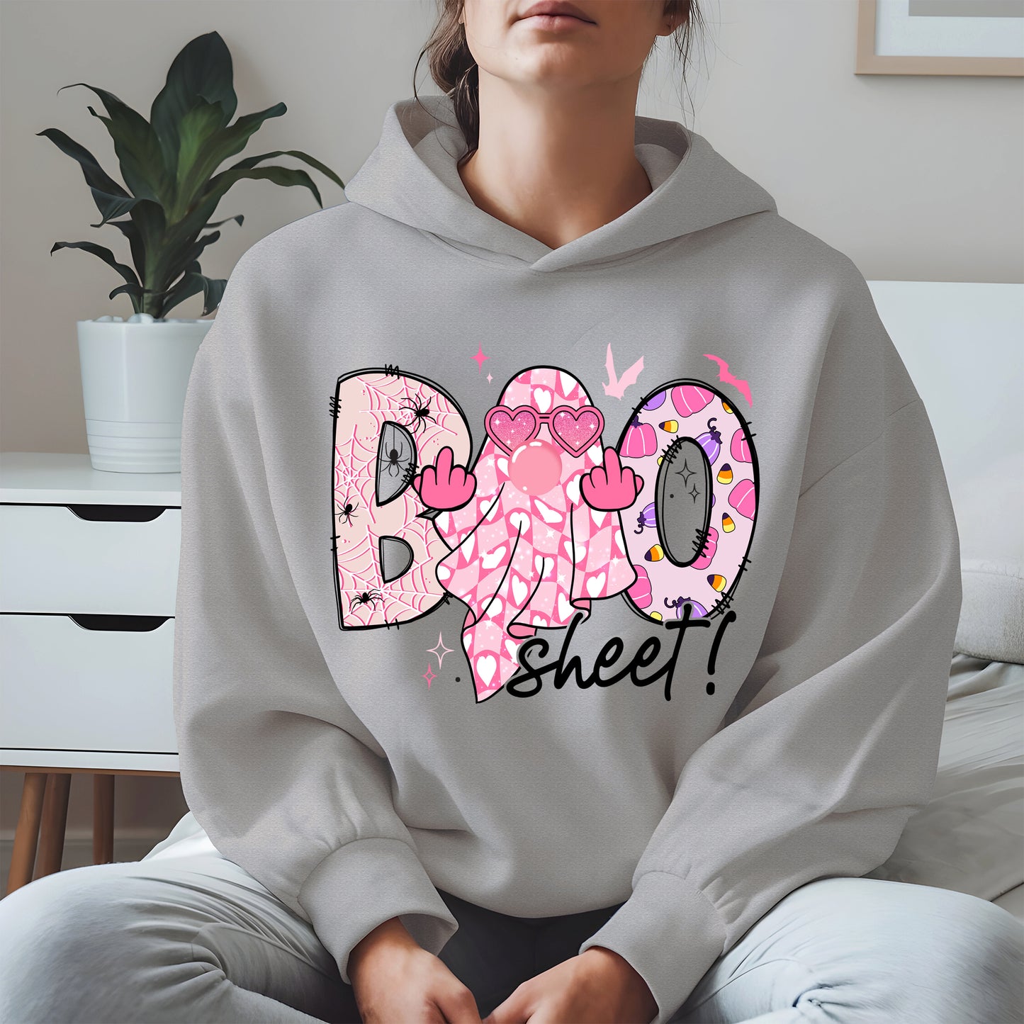 Pink Sassy Ghost Boo Shirt - Cute Halloween Attitude Tee