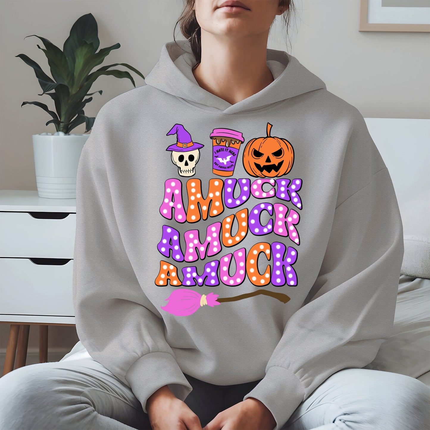 Amuck Amuck Amuck Shirt - Funny Halloween Coffee Witch Tee