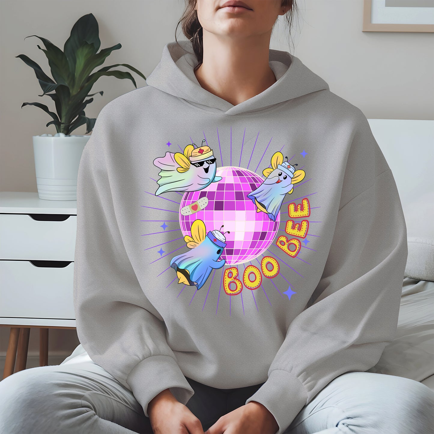 Boo Bee – Cute Disco Ghost Nurse Bee Shirt