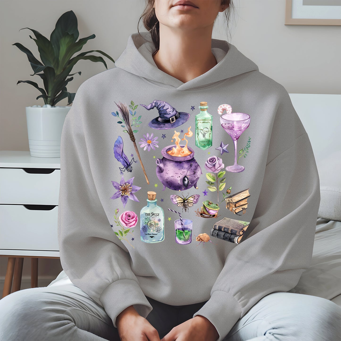 Witchy Vibes Watercolor Potion Tee