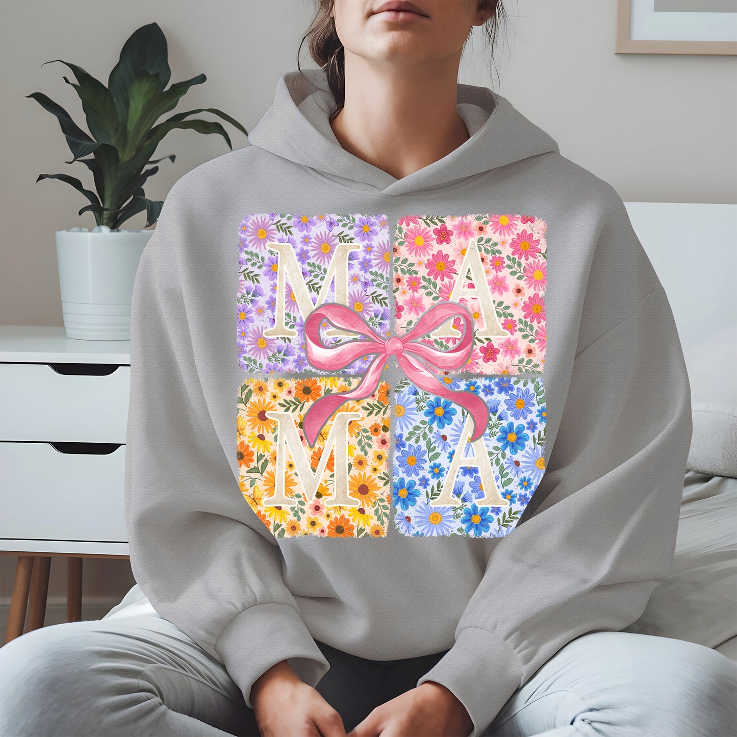 Floral MAMA Shirt Mother Tee Hoodie Sweatshirt Gift for Moms