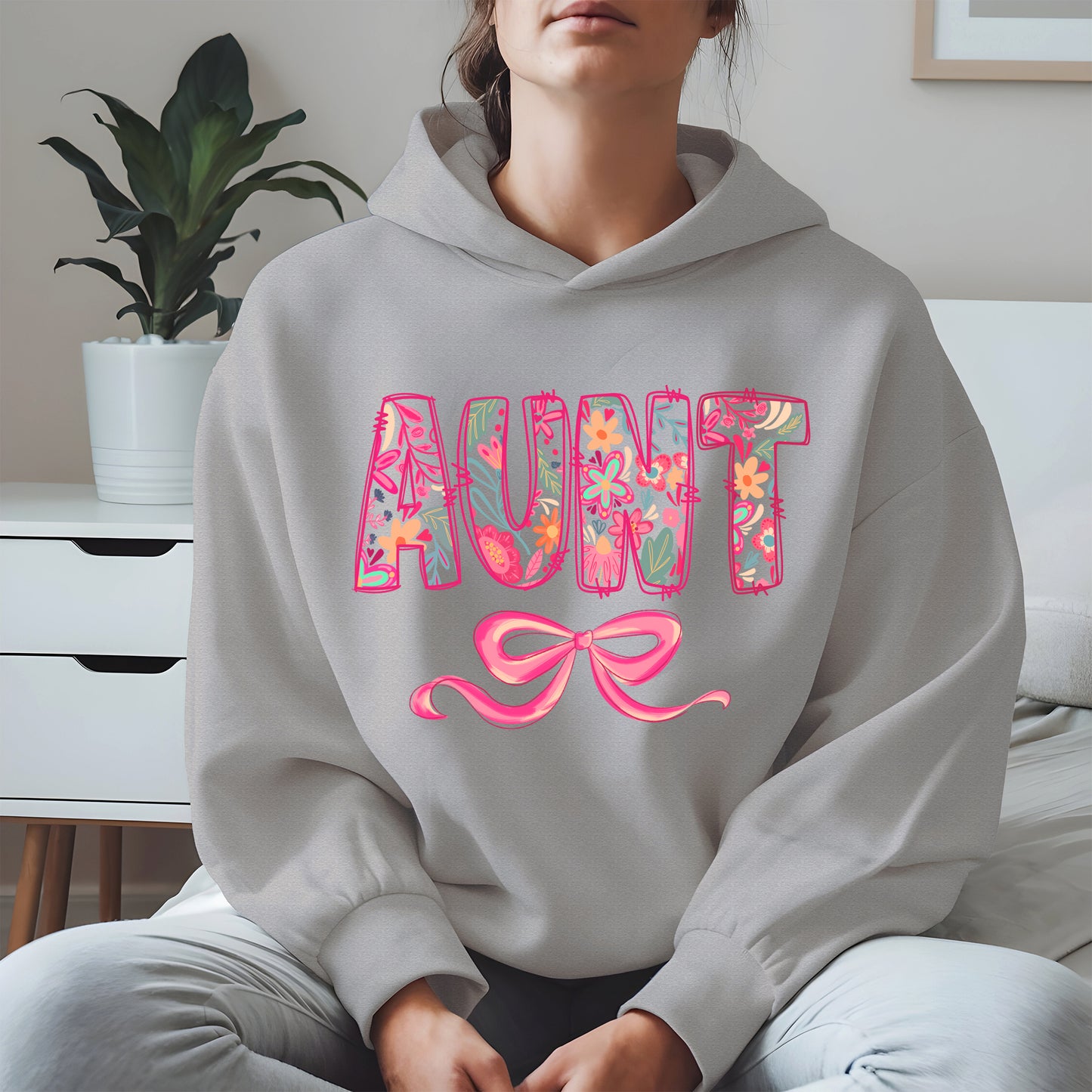 Floral Aunt Shirt Gift Tee Hoodie Sweatshirt for Cool Aunties