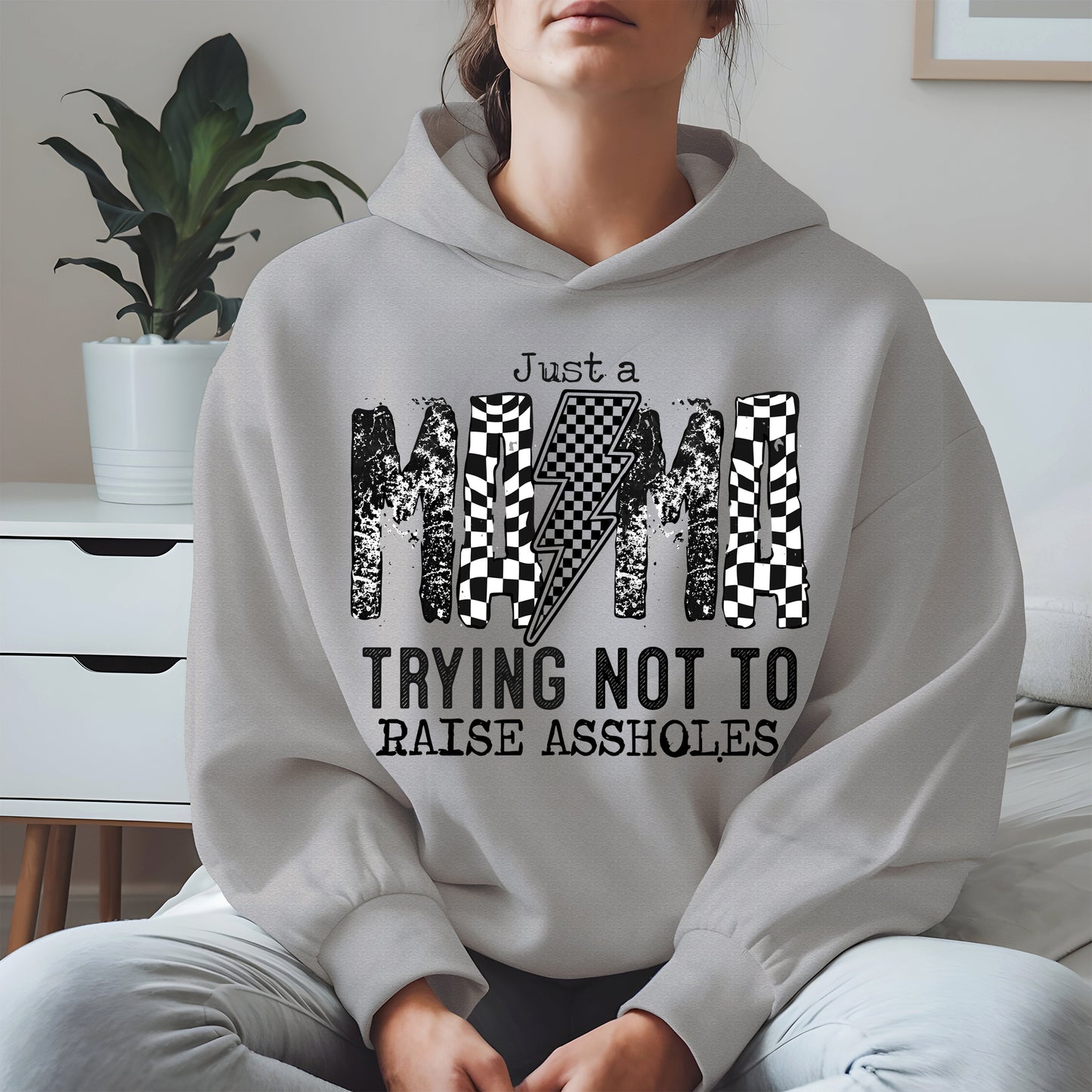 Just a Mama Trying Shirt Hoodie Sweatshirt Gift for Moms