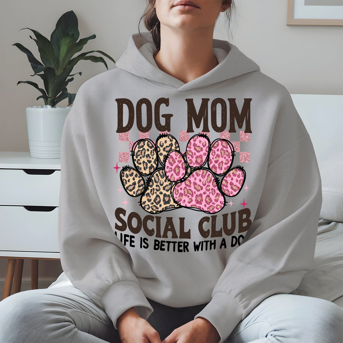 Dog Mom Social Club Shirt Hoodie Sweatshirt Gift for Pet Moms