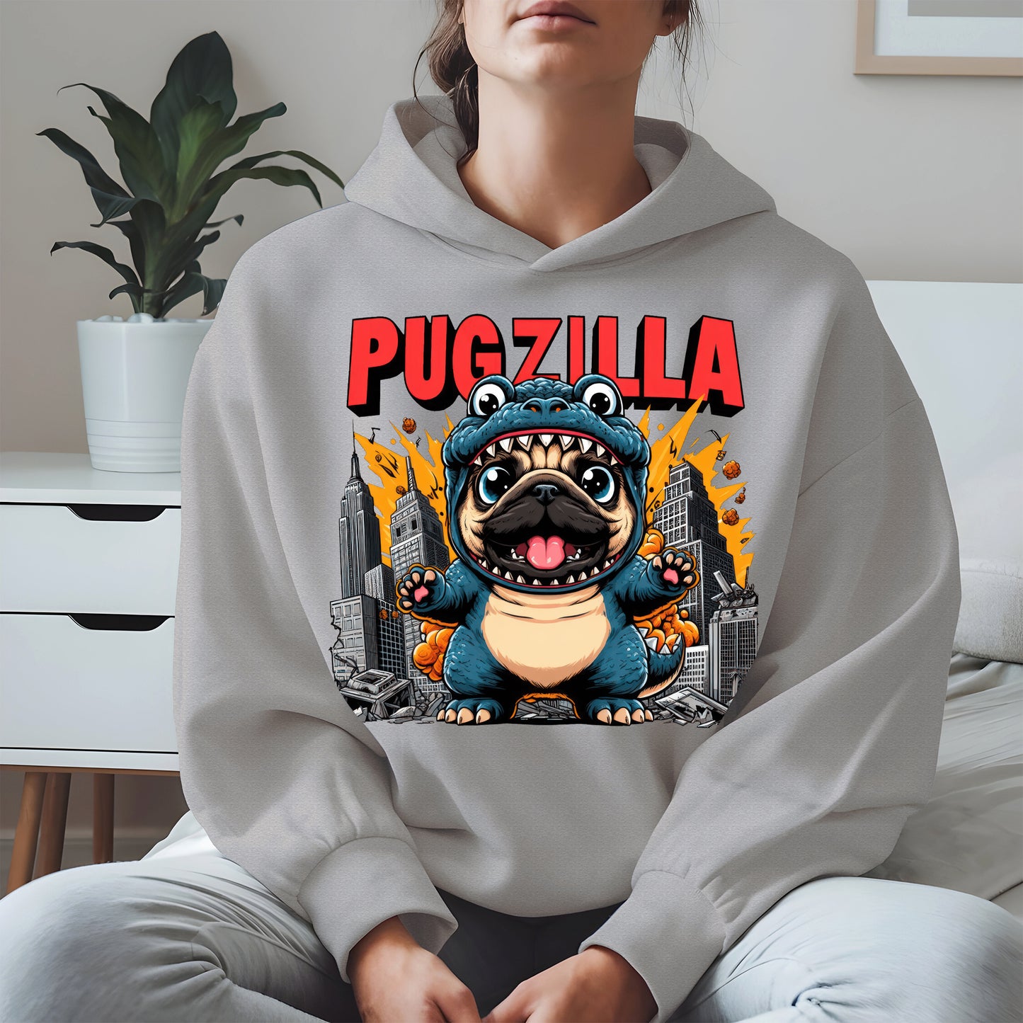 Pugzilla Funny Dog Shirt Hoodie Sweatshirt