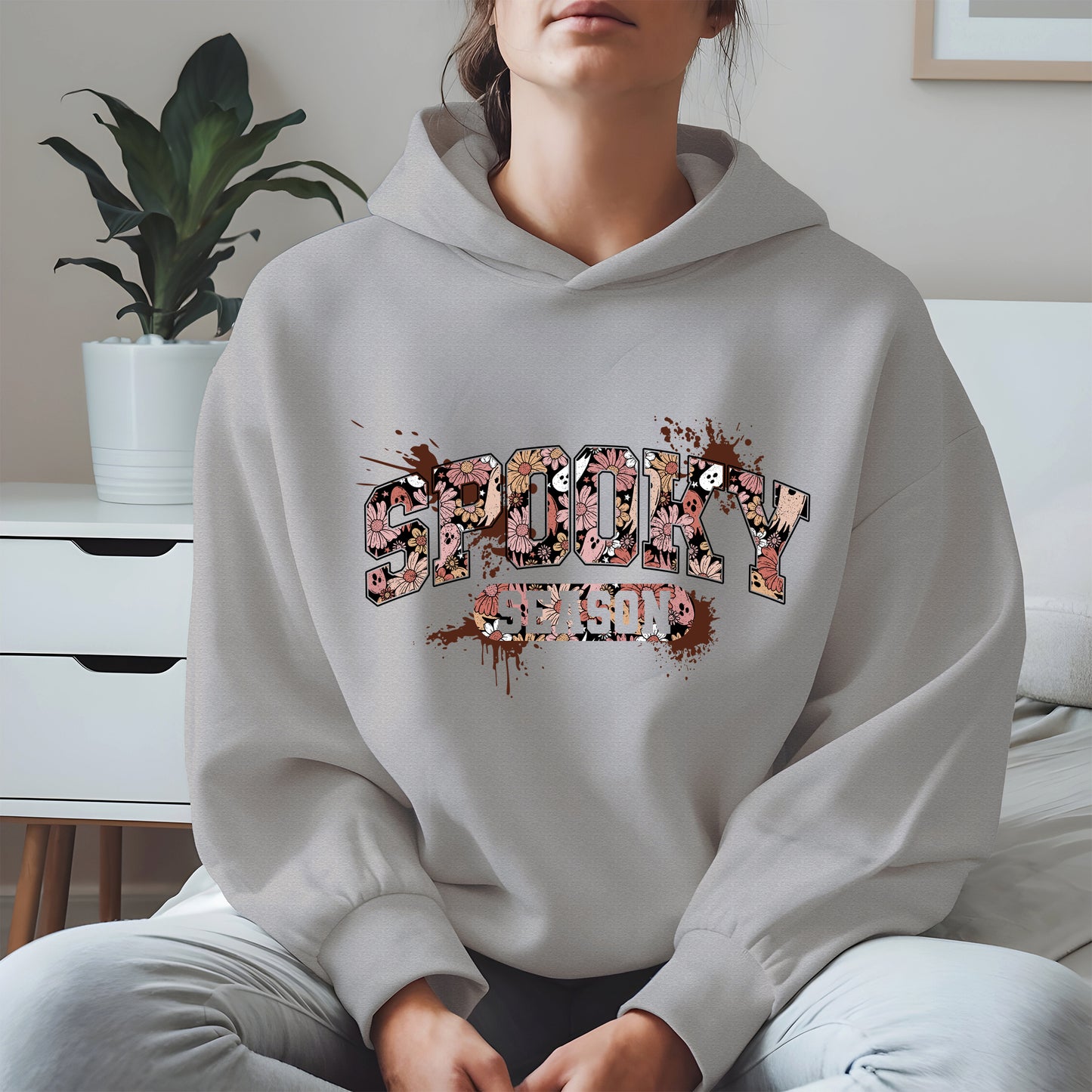 Grunge Floral Spooky Season Shirt
