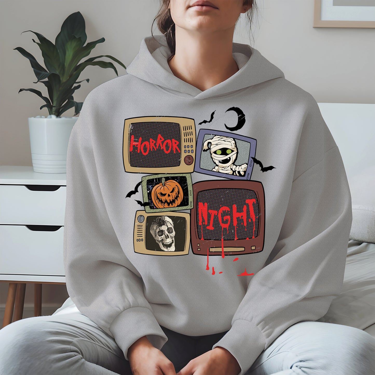 Horror Night Retro TV Halloween Shirt