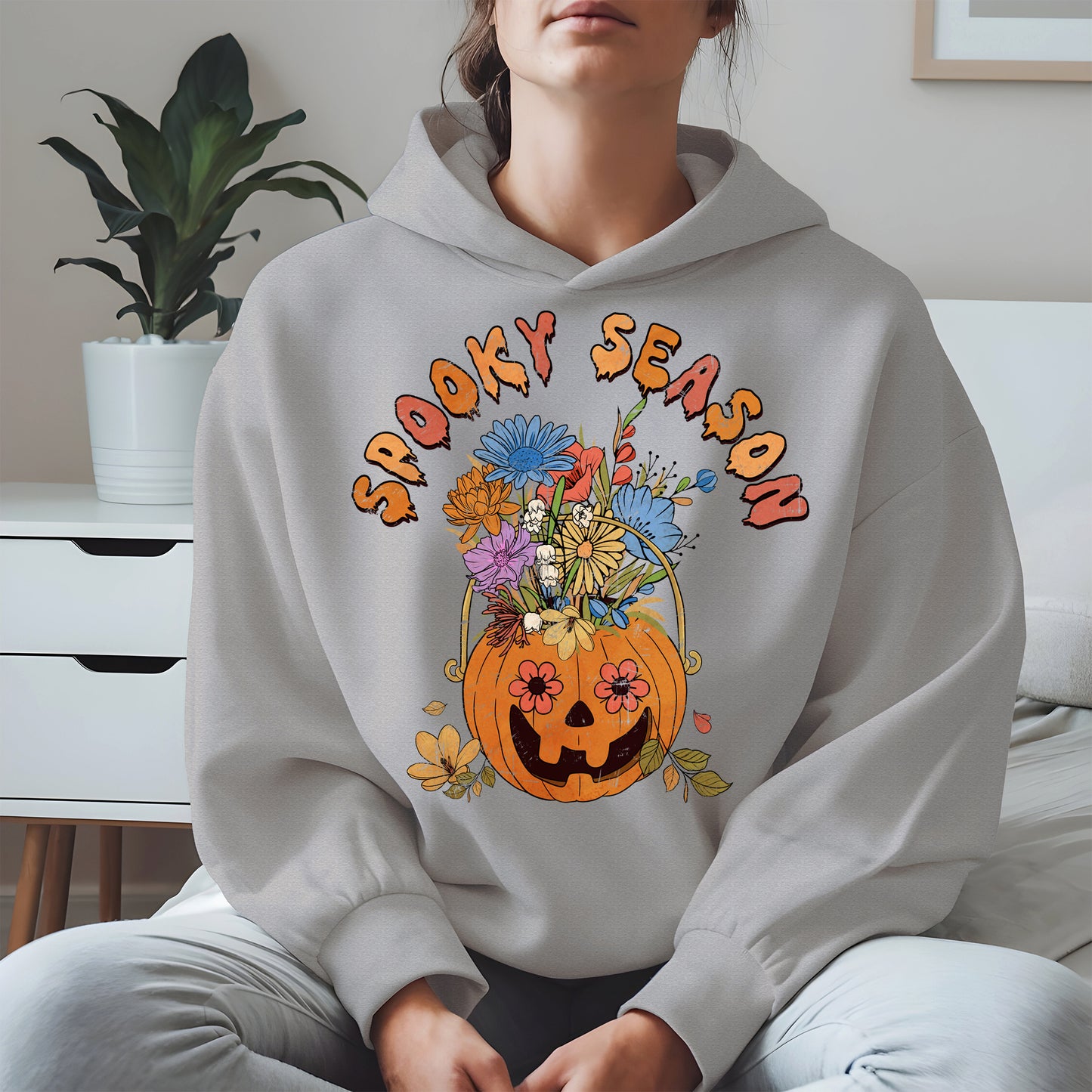 Floral Pumpkin Spooky Season Shirt