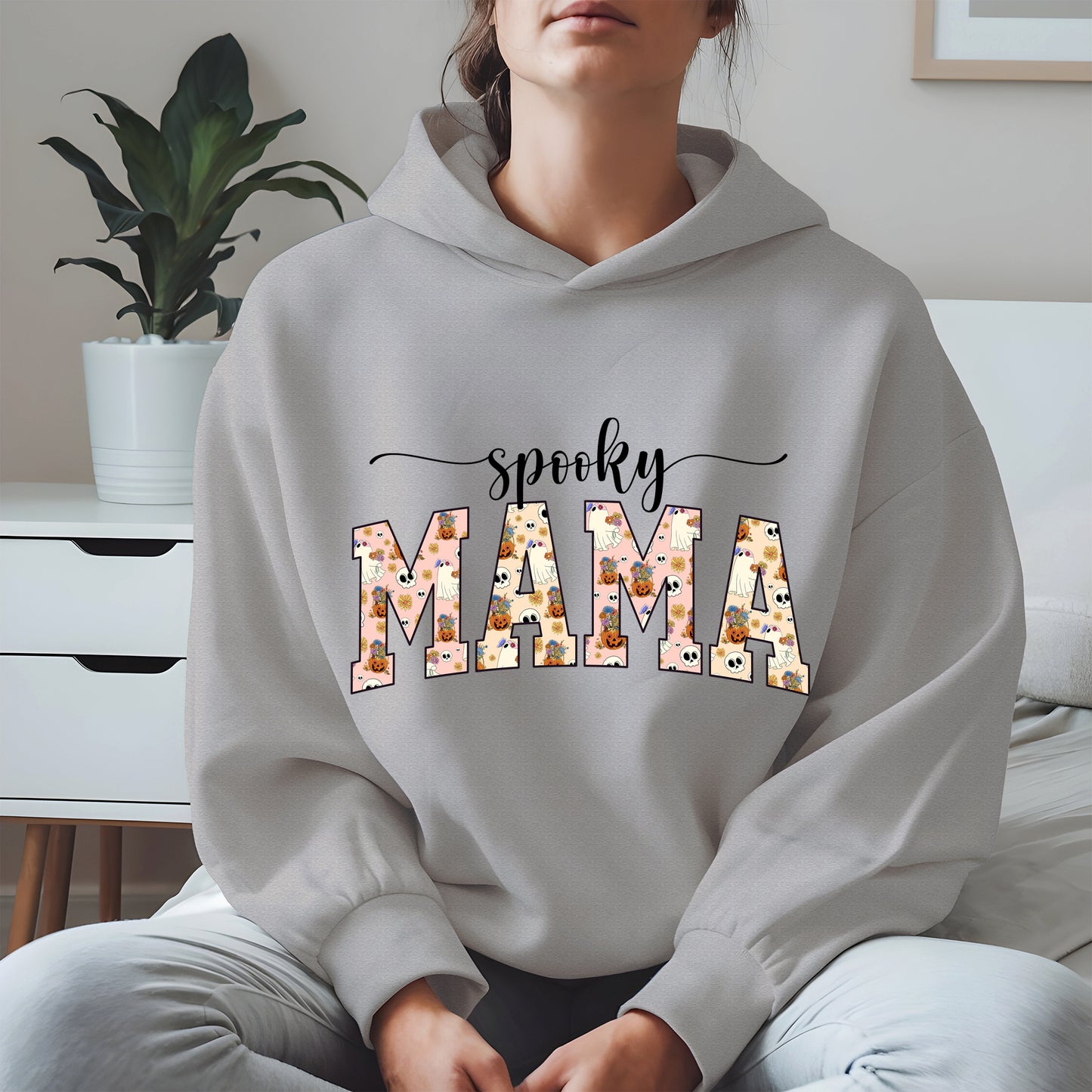 Halloween Mama Shirt for Moms Cute Ghost