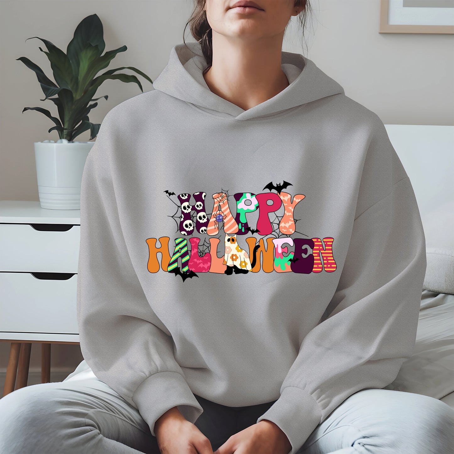 Colorful Ghost Pumpkin Retro Halloween Shirt