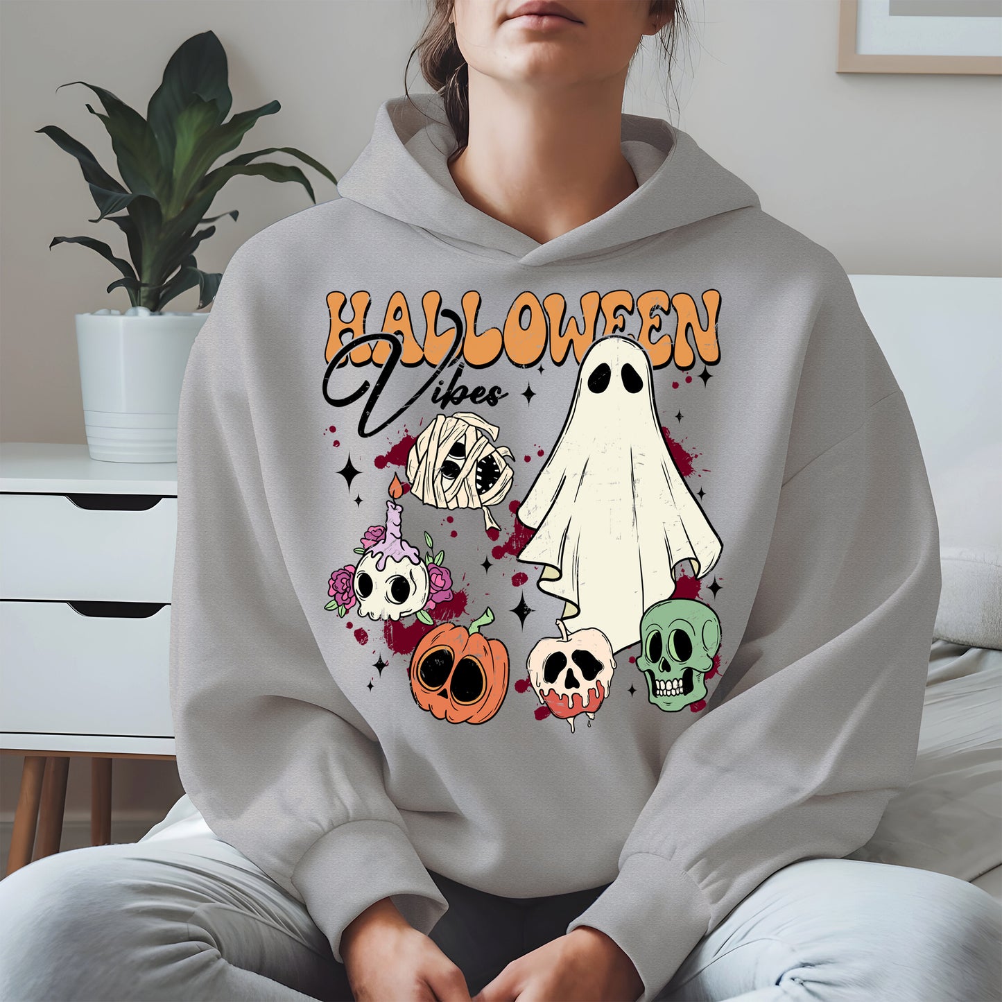 Classic Halloween Ghost and Skull Shirt