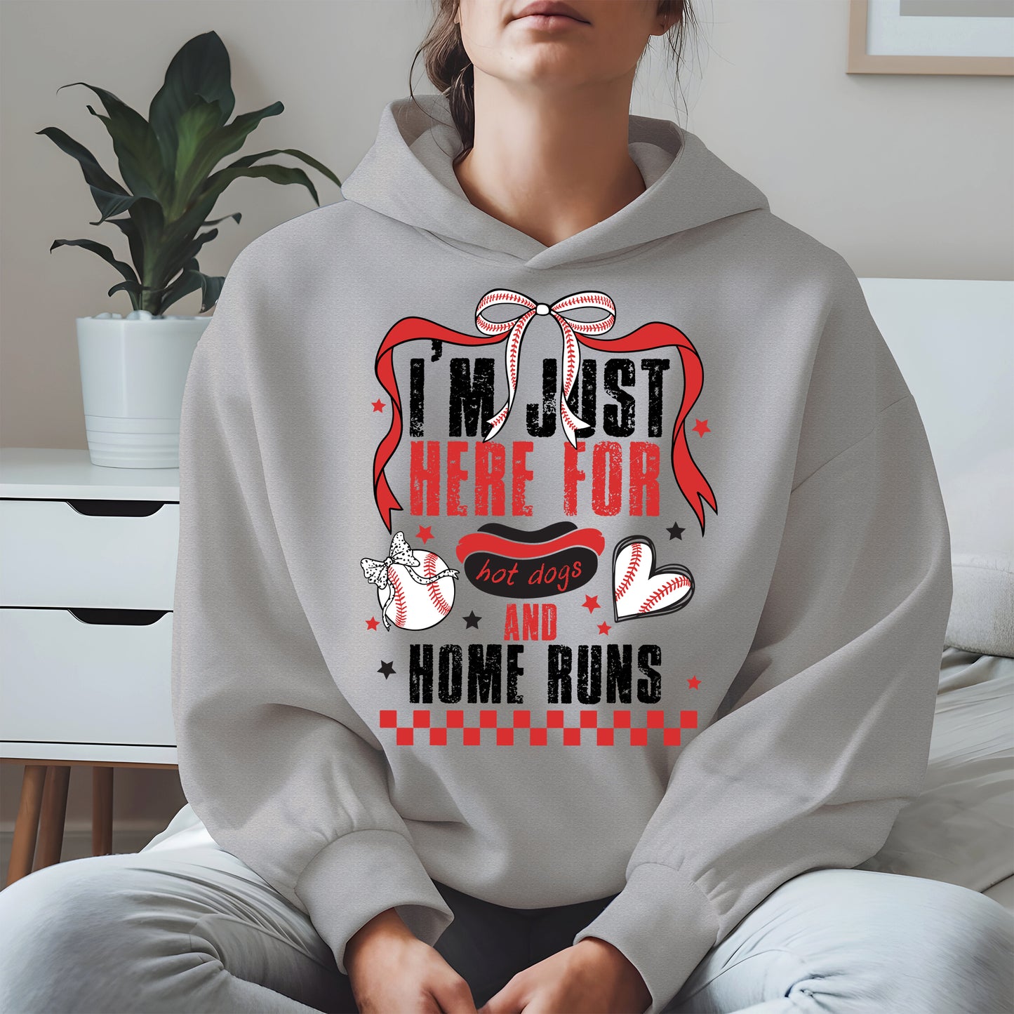 Here For Hot Dogs Baseball Shirt Sport Tee Hoodie Sweatshirt