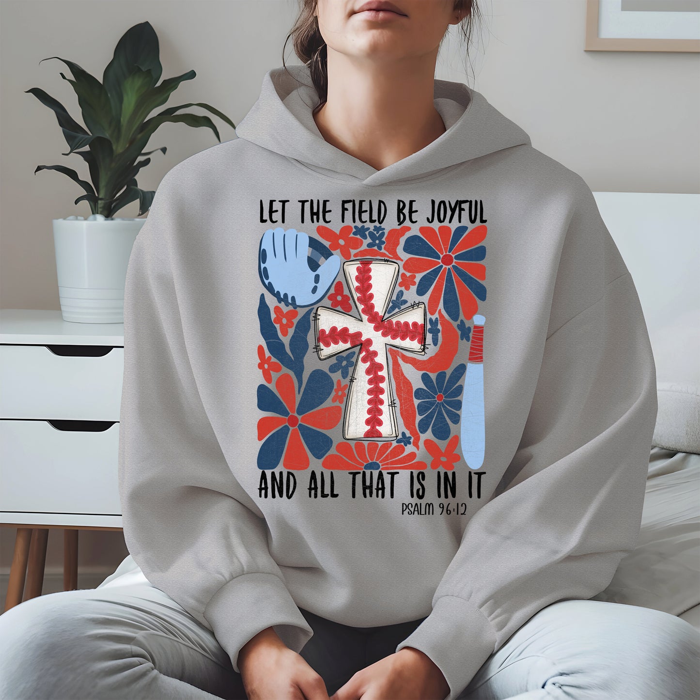 Faith Baseball Floral Shirt Sport Tee Hoodie Sweatshirt Gift for Fans