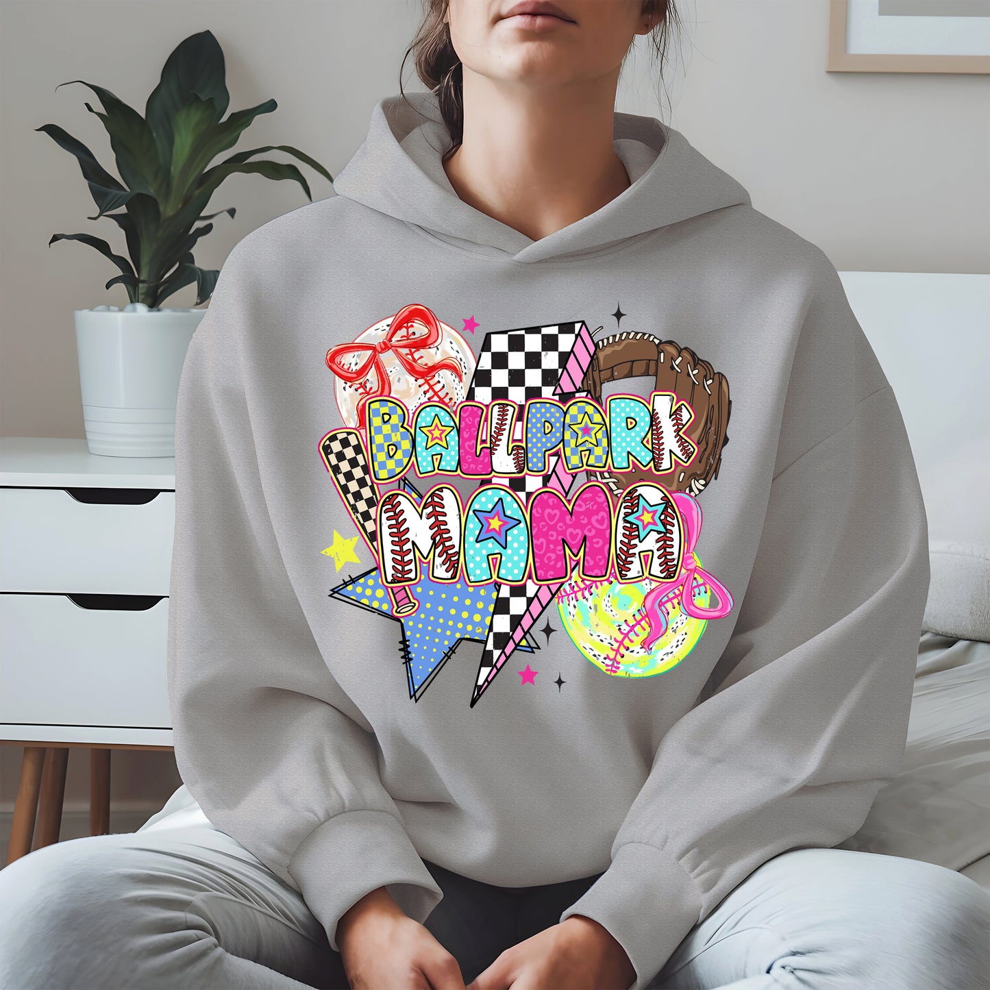 Ballpark Mama Shirt Sport Tee Hoodie Sweatshirt Gift for Baseball Moms