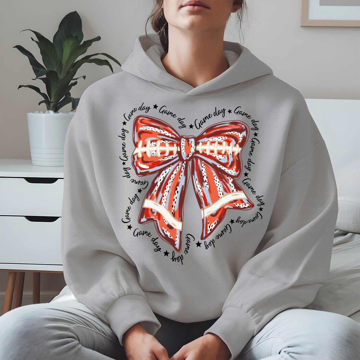 Baseball Bow Shirt Sport Tee Hoodie Sweatshirt Gift for Fans and Moms