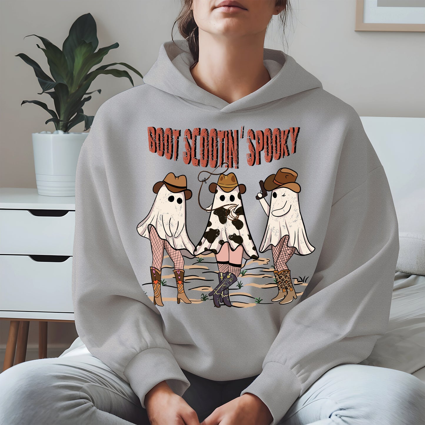 Boot Scootin' Spooky Cowgirl Halloween Tee