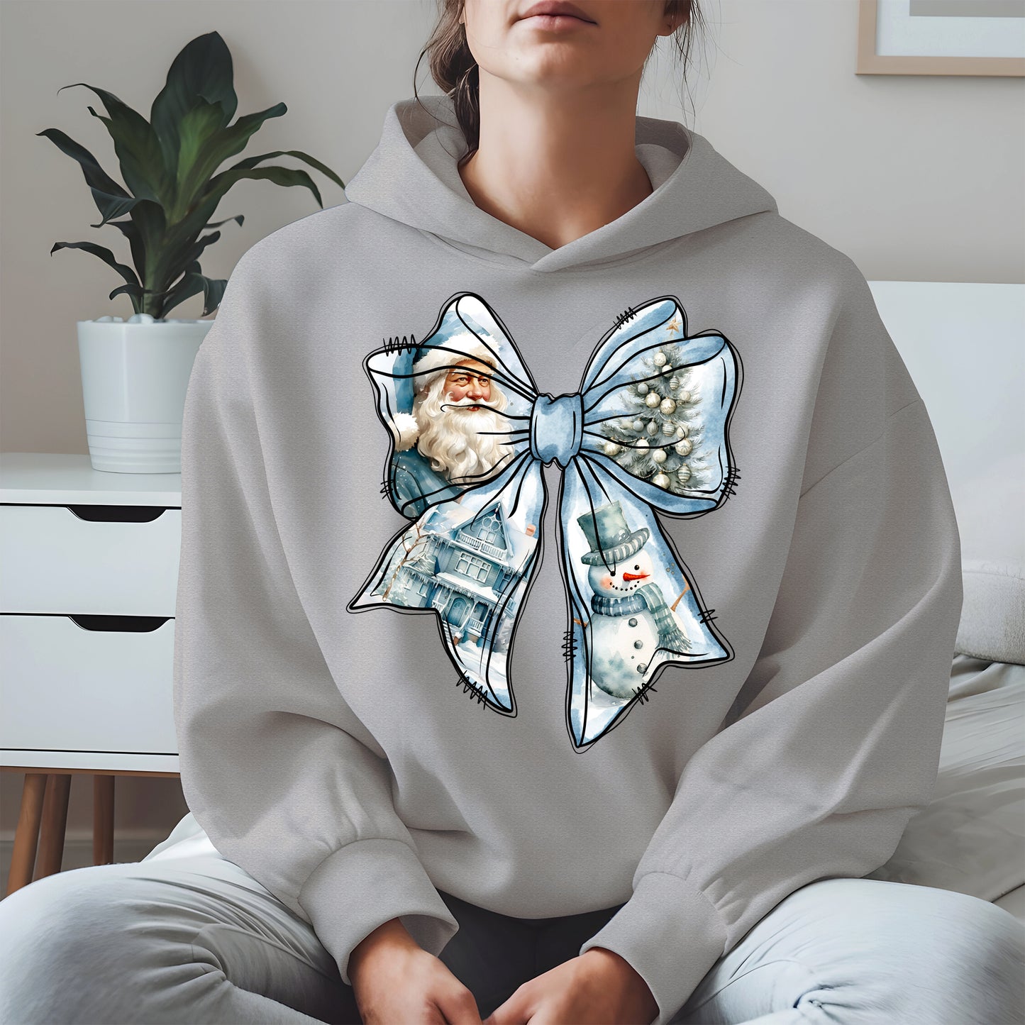 Snowman Coquette Christmas Bow Shirt