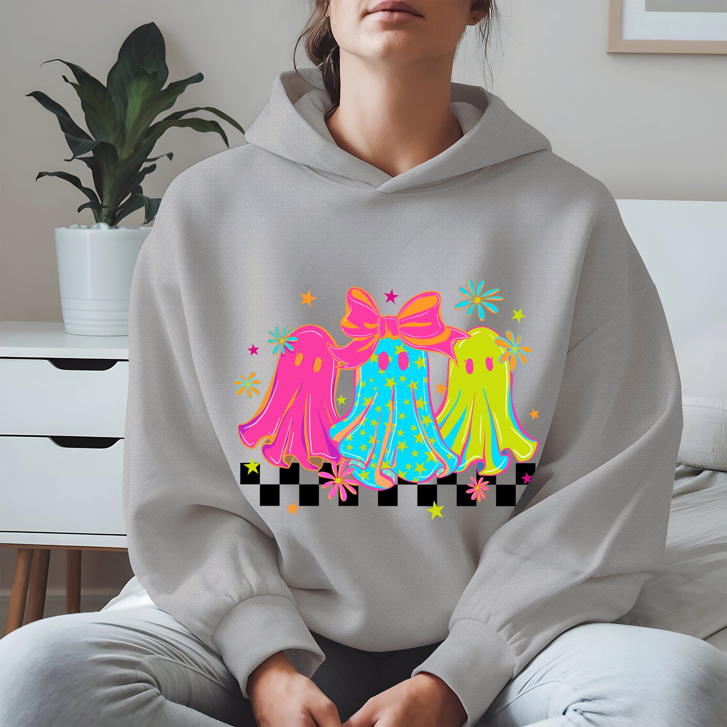 Retro Neon Cute Ghost halloween shirt