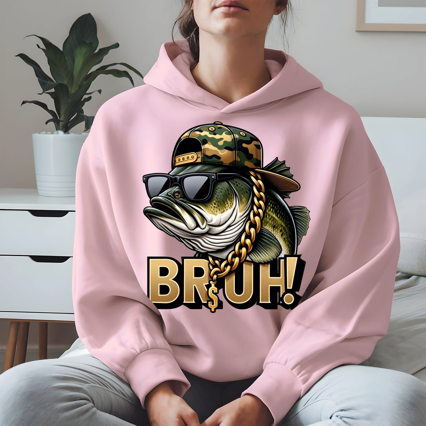 Funny Bass Fish Bruh Shirt Hoodie Sweatshirt