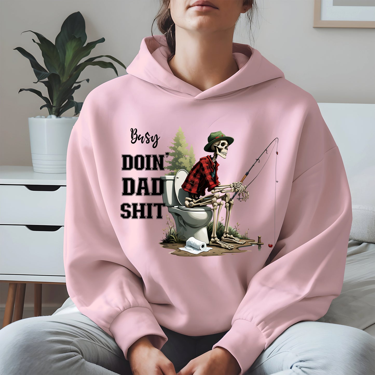 Funny Dad Fishing Skeleton Shirt Hoodie Sweatshirt