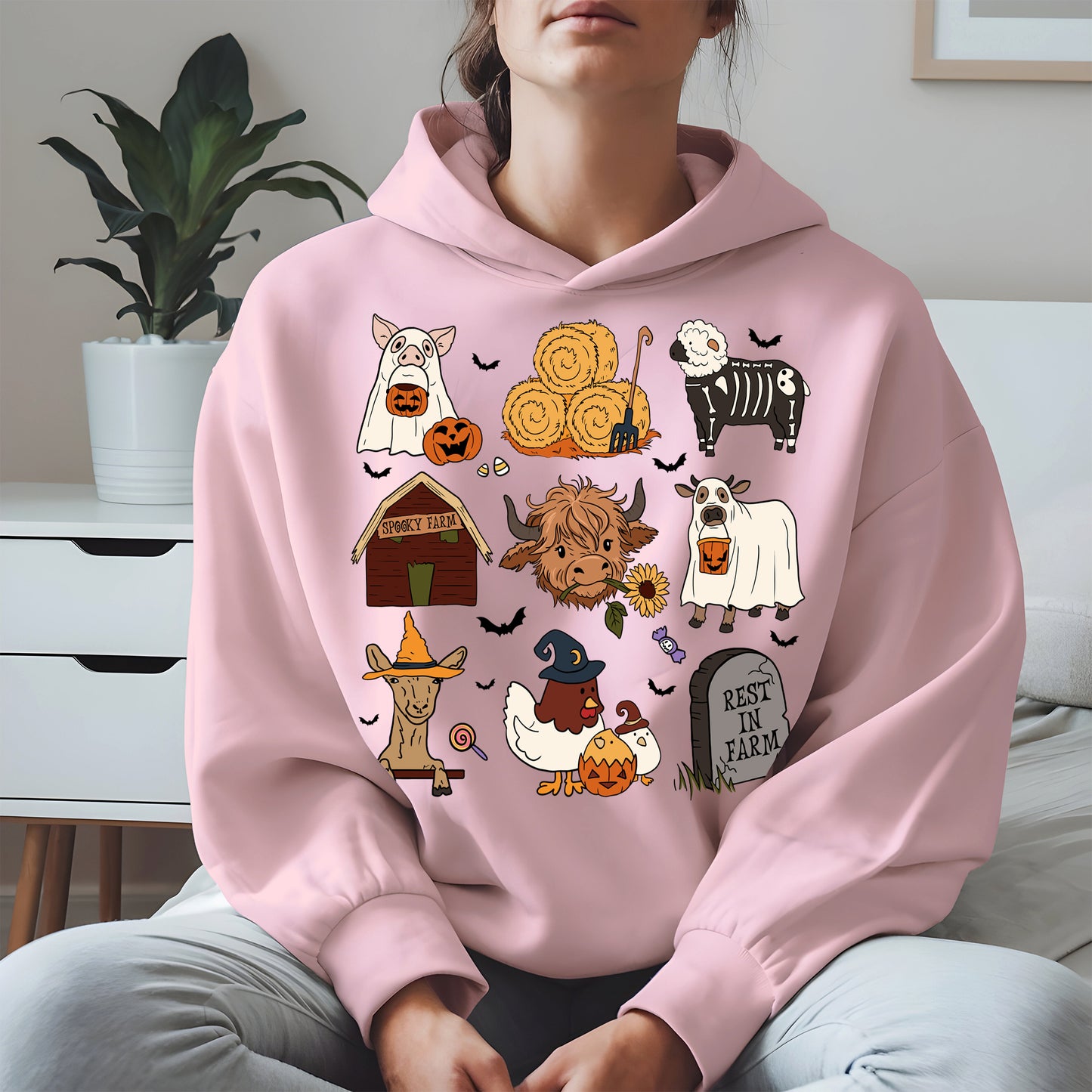 Spooky Cute Halloween Farm Animal Shirt