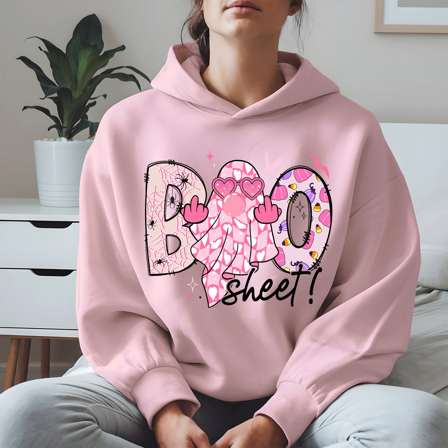 Pink Sassy Ghost Boo Shirt - Cute Halloween Attitude Tee