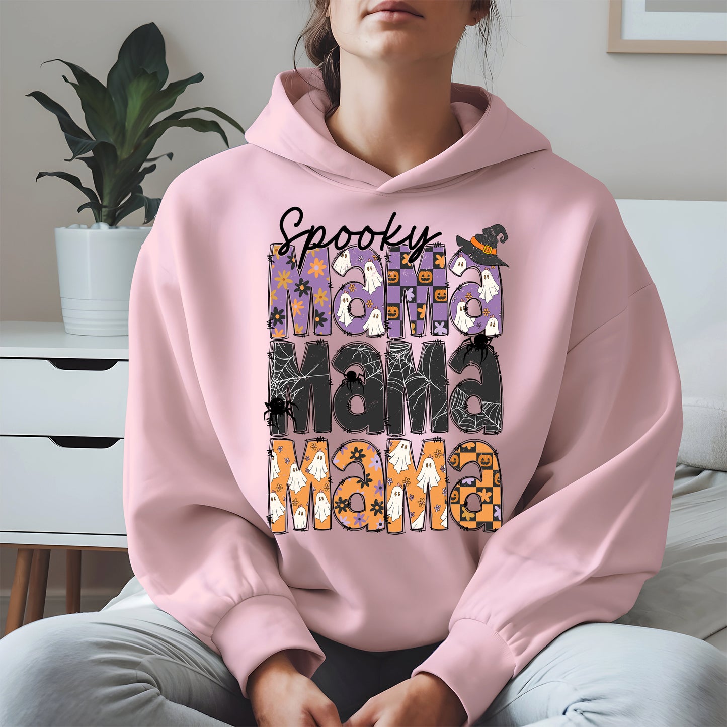 Halloween Mama Shirt - Ghosts and Spooky Patterns