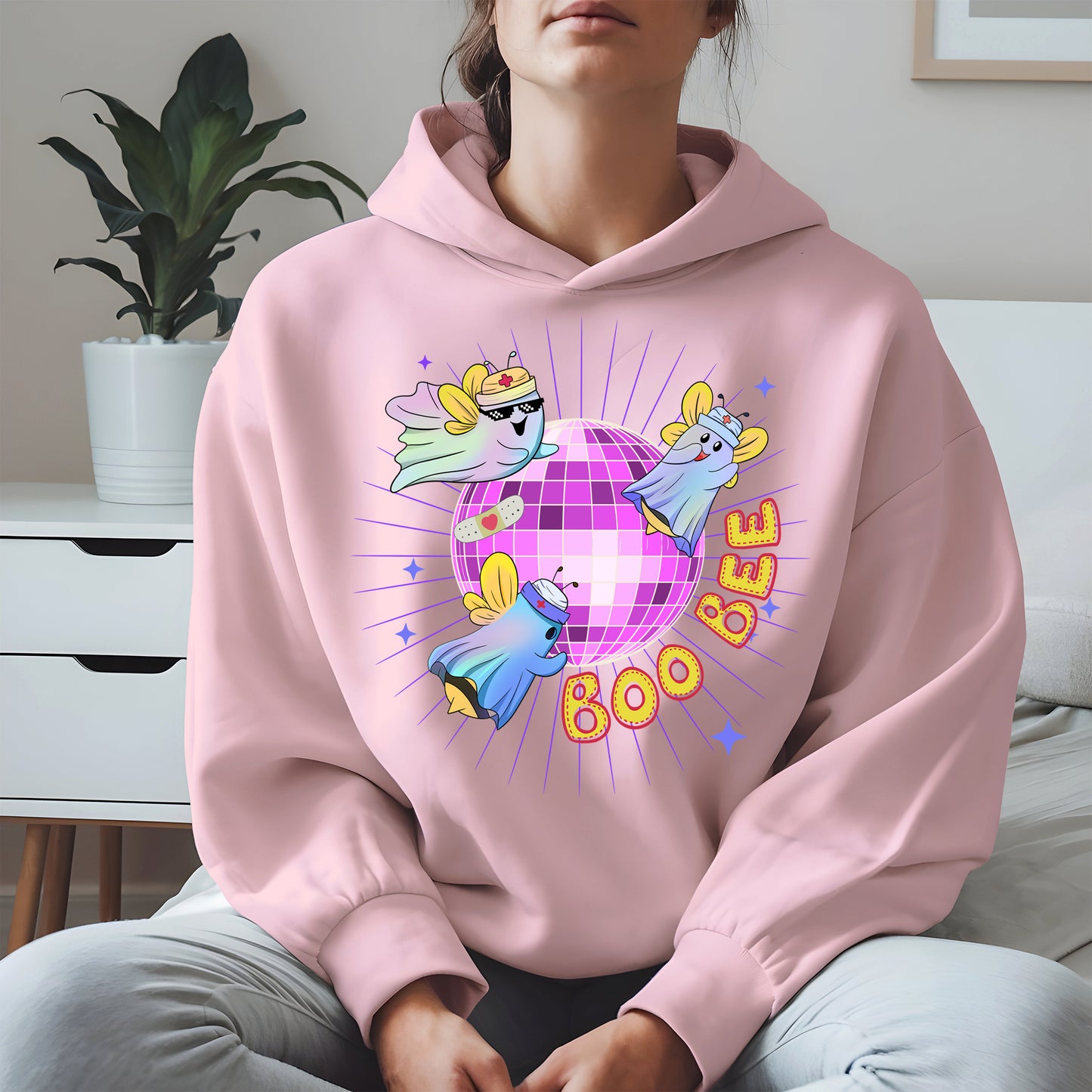 Boo Bee – Cute Disco Ghost Nurse Bee Shirt