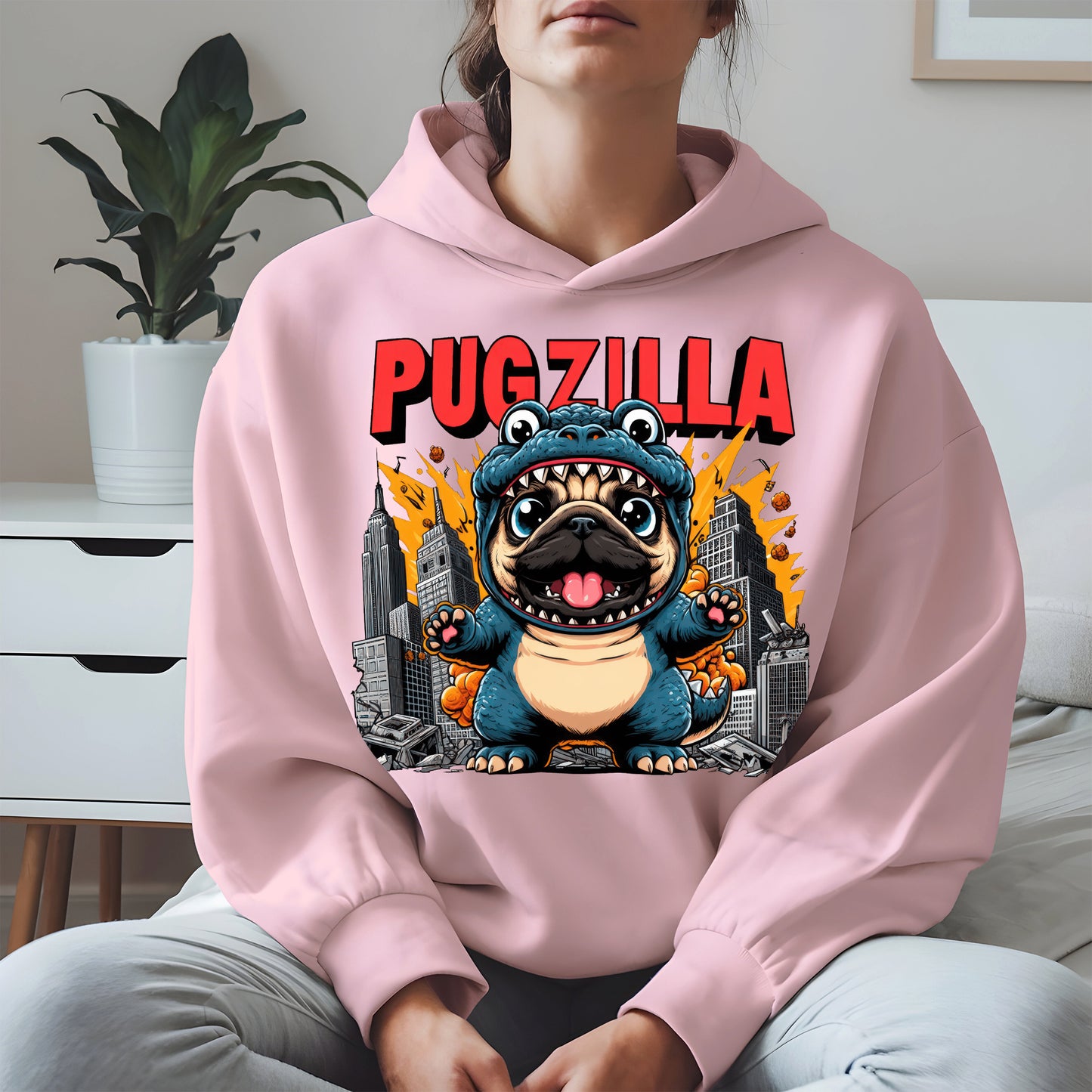 Pugzilla Funny Dog Shirt Hoodie Sweatshirt