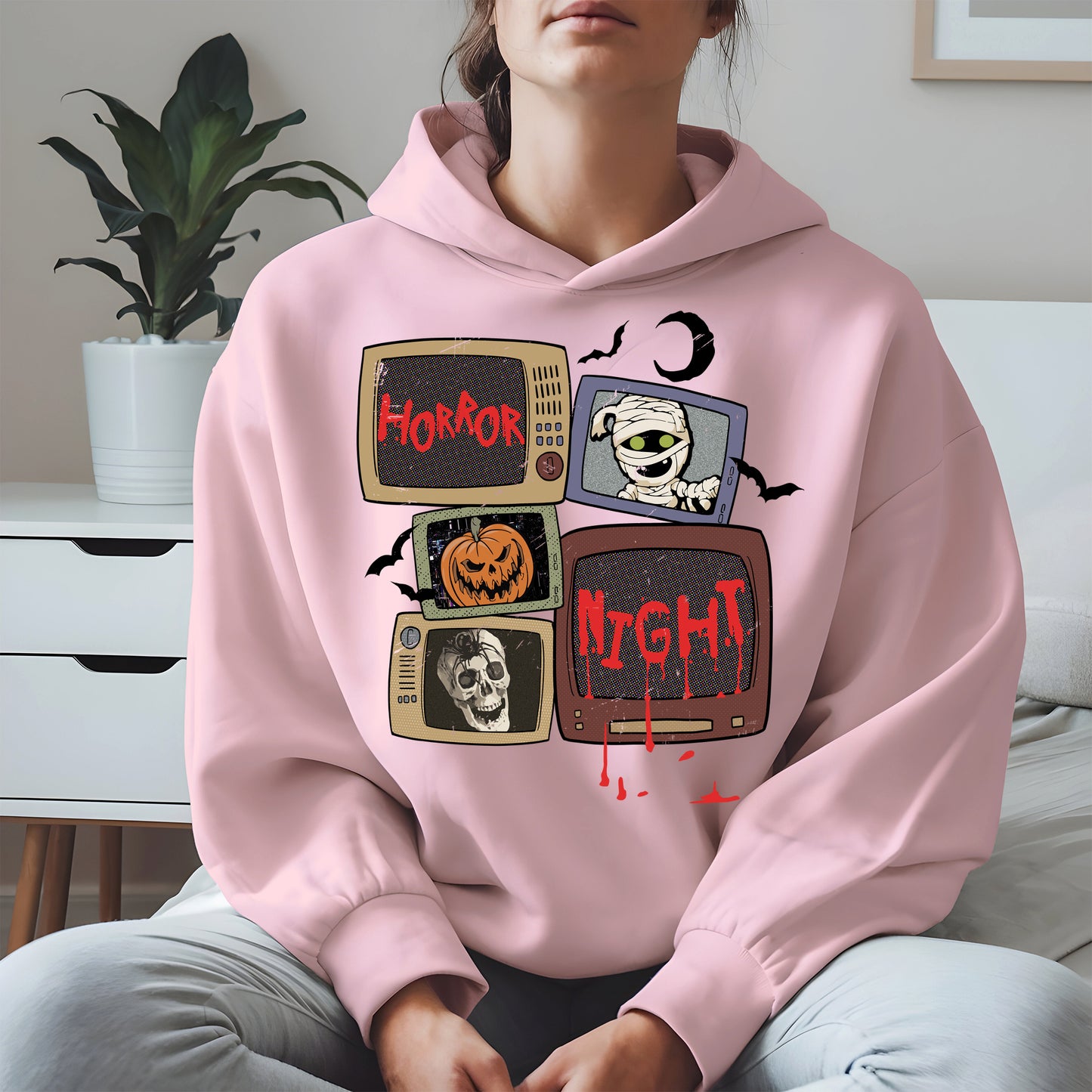 Horror Night Retro TV Halloween Shirt