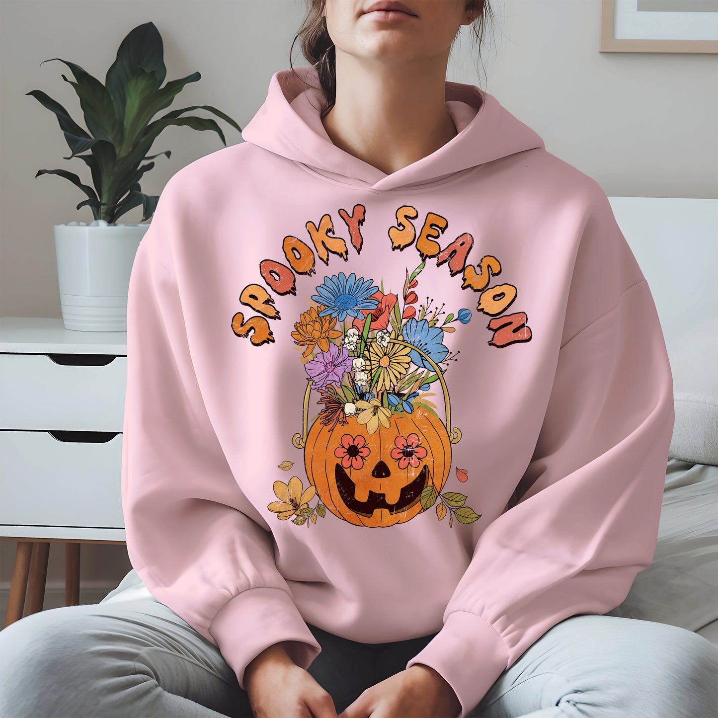 Floral Pumpkin Spooky Season Shirt