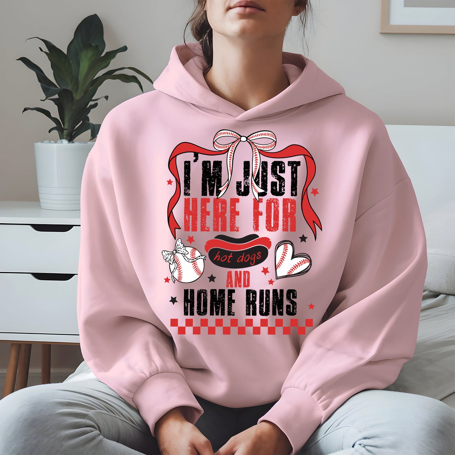 Here For Hot Dogs Baseball Shirt Sport Tee Hoodie Sweatshirt