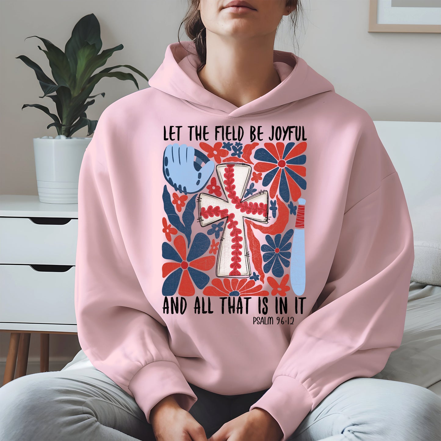 Faith Baseball Floral Shirt Sport Tee Hoodie Sweatshirt Gift for Fans