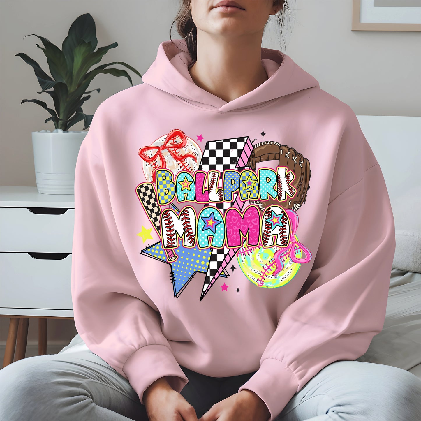 Ballpark Mama Shirt Sport Tee Hoodie Sweatshirt Gift for Baseball Moms
