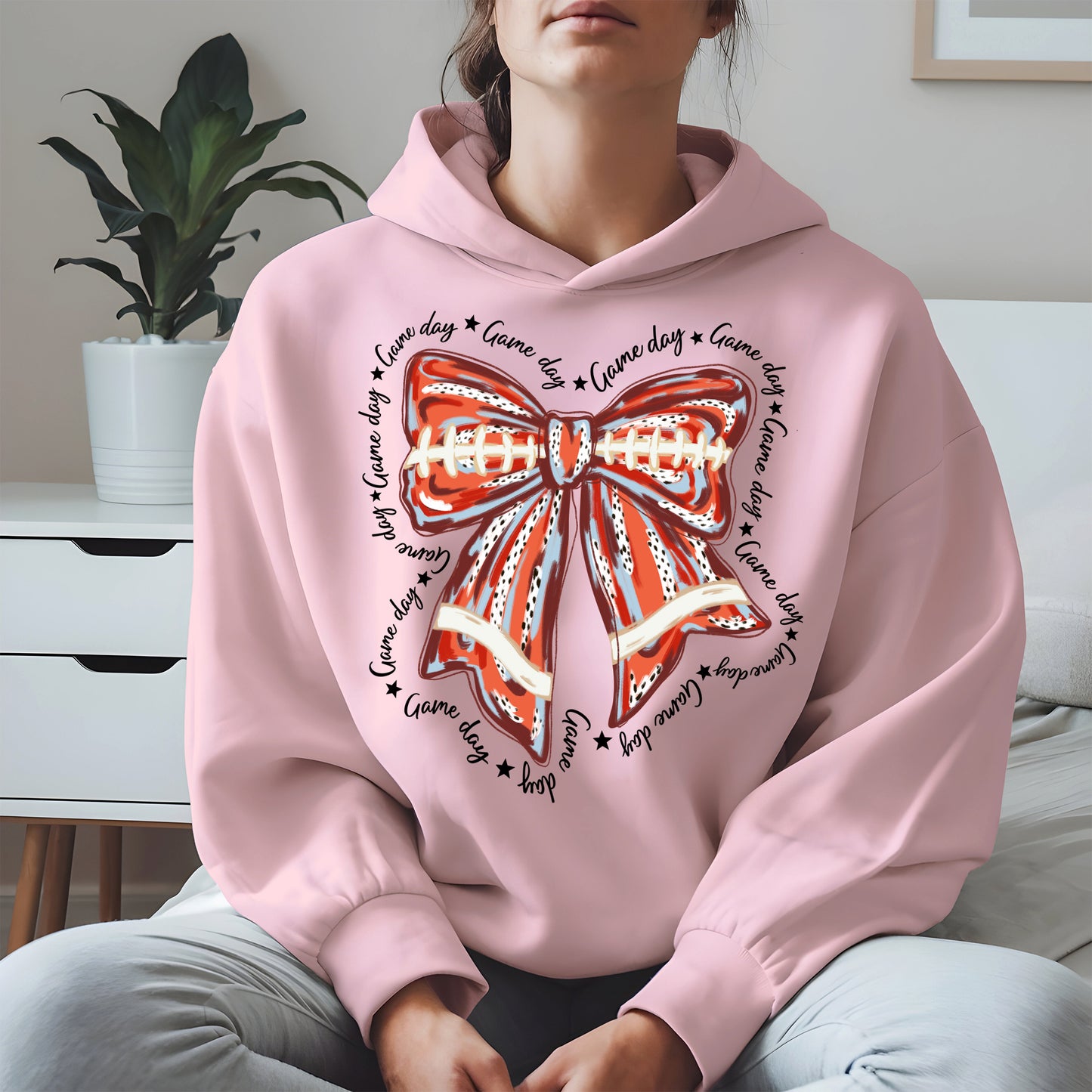 Baseball Bow Shirt Sport Tee Hoodie Sweatshirt Gift for Fans and Moms