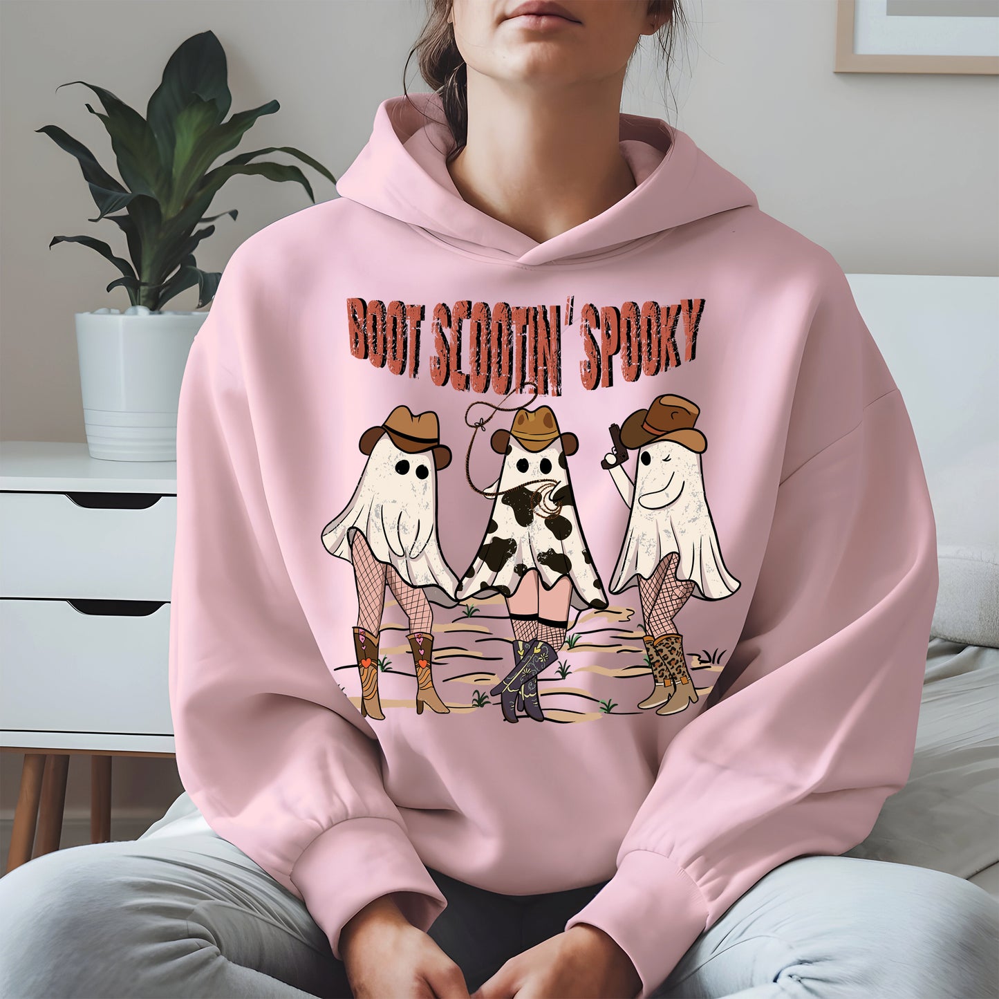 Boot Scootin' Spooky Cowgirl Halloween Tee