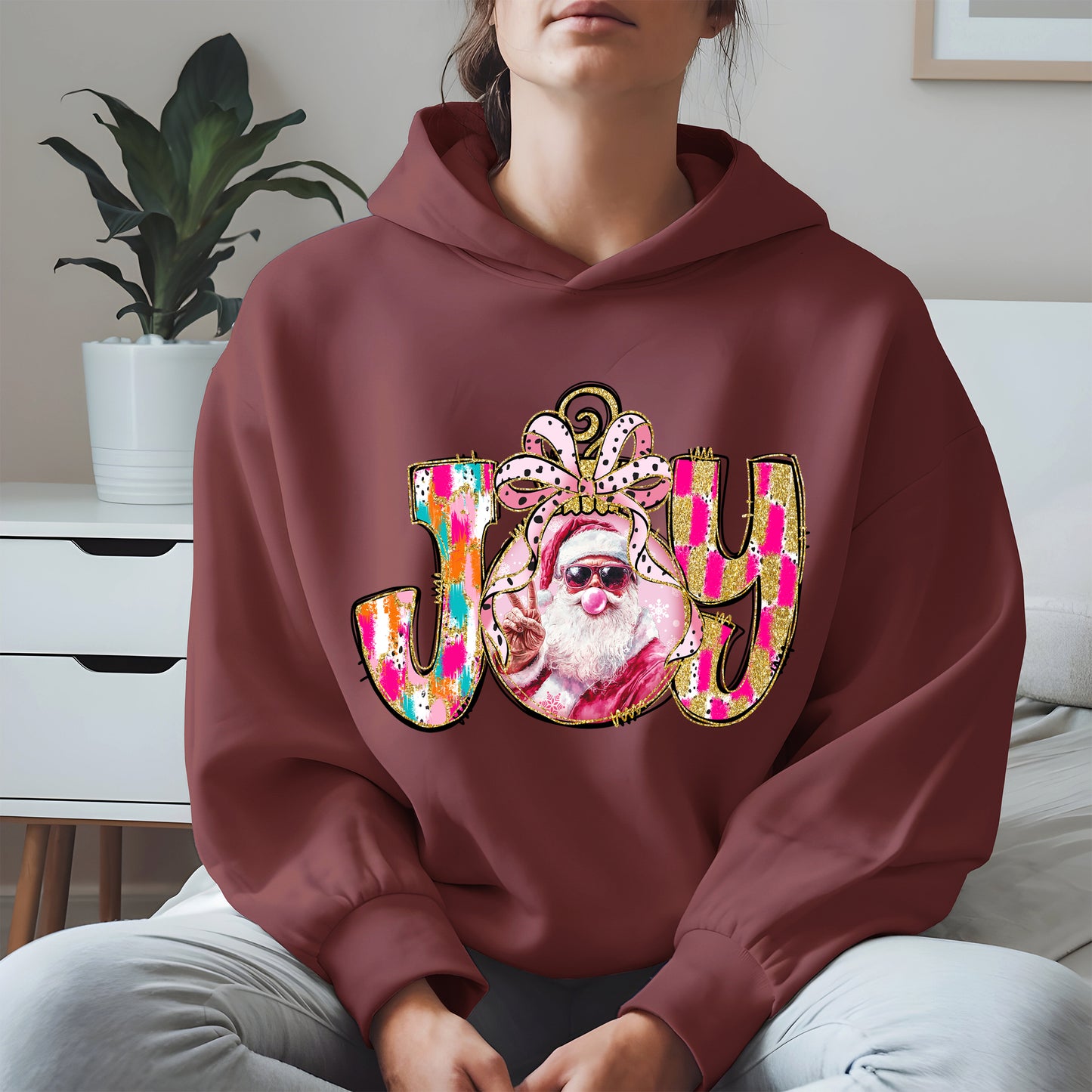 Joy Christmas Shirt Santa Cool Holiday Gift