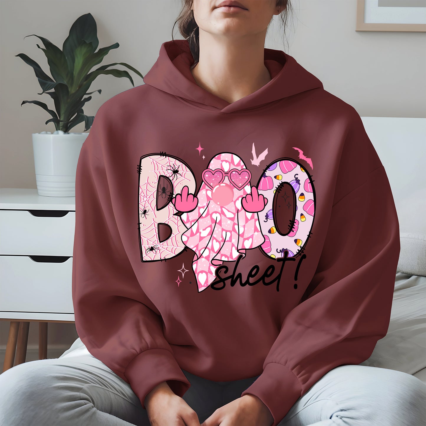 Pink Sassy Ghost Boo Shirt - Cute Halloween Attitude Tee