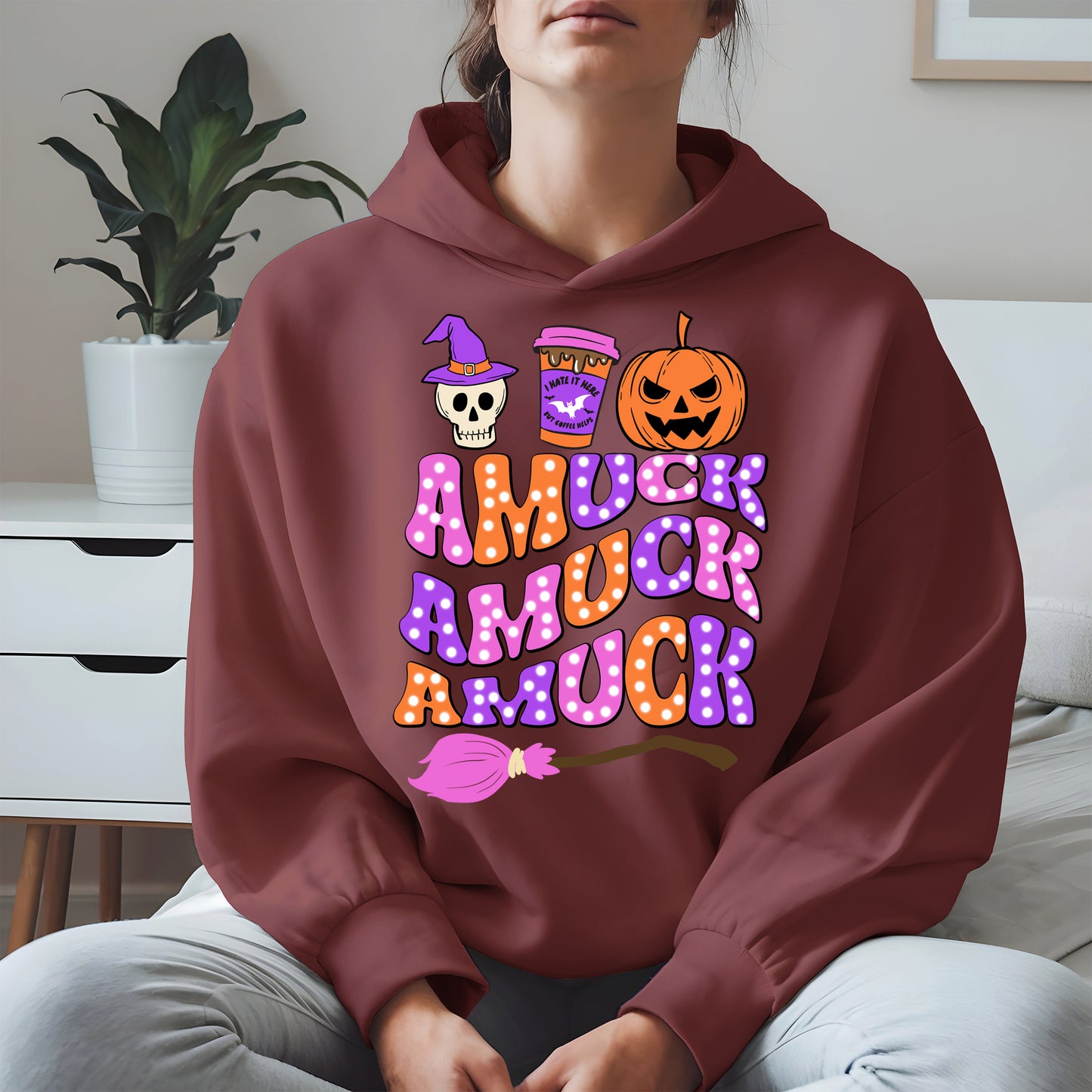 Amuck Amuck Amuck Shirt - Funny Halloween Coffee Witch Tee