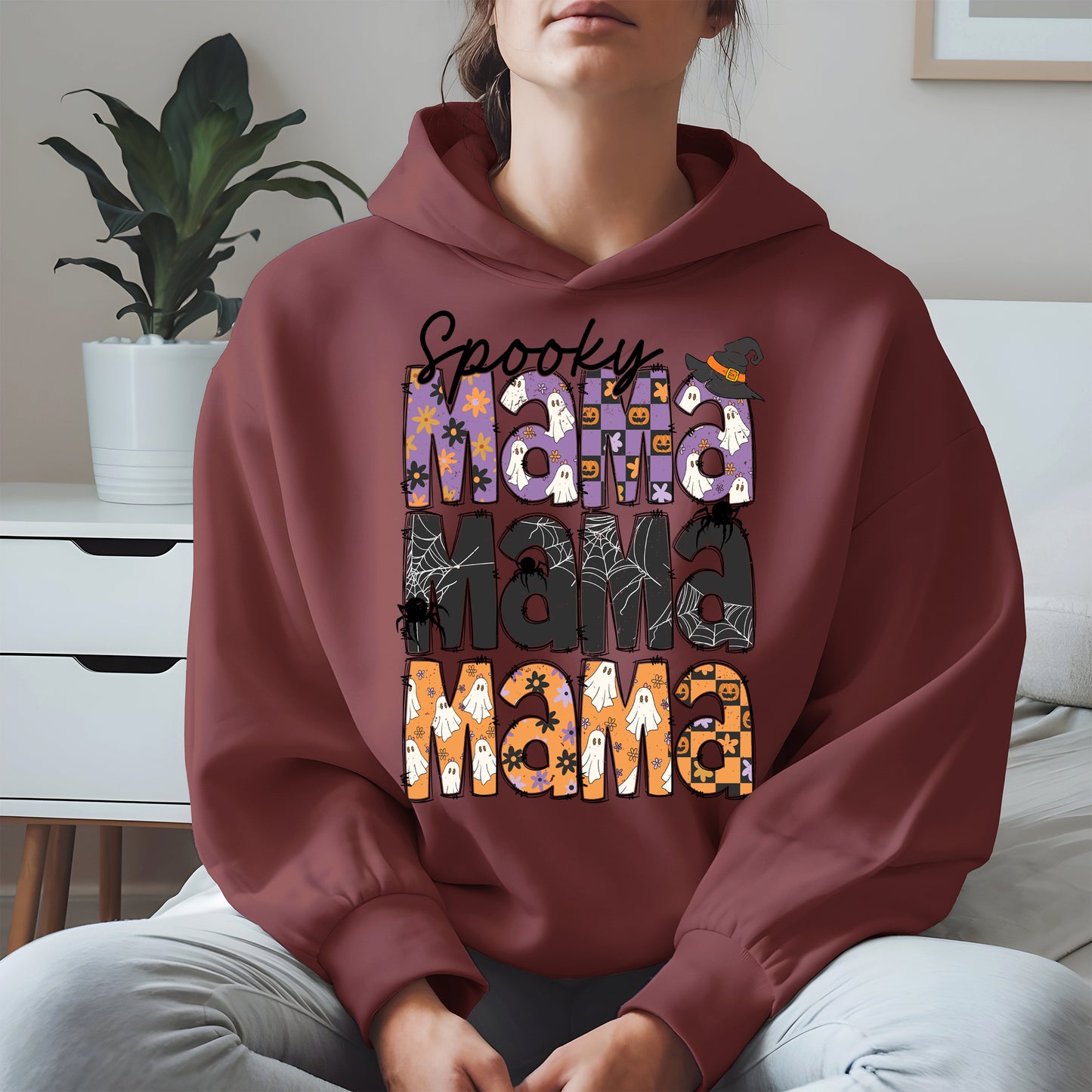 Halloween Mama Shirt - Ghosts and Spooky Patterns
