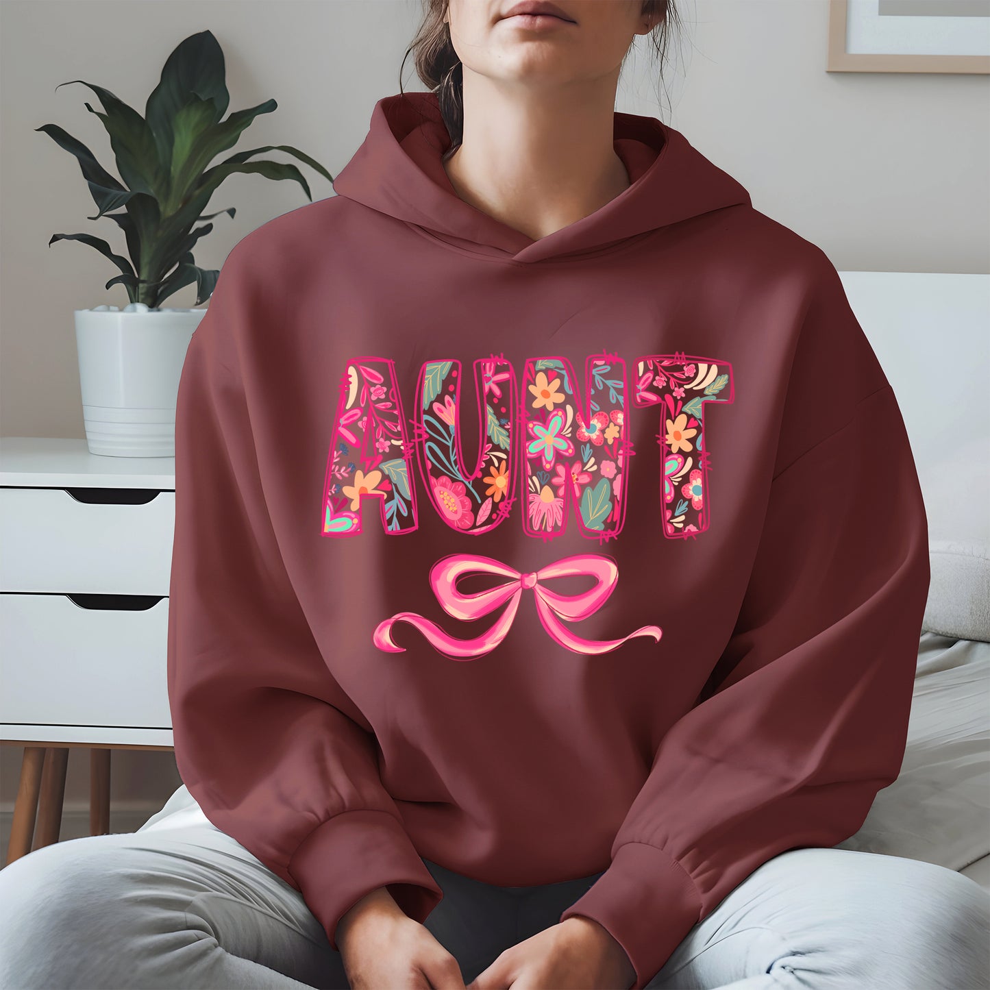 Floral Aunt Shirt Gift Tee Hoodie Sweatshirt for Cool Aunties