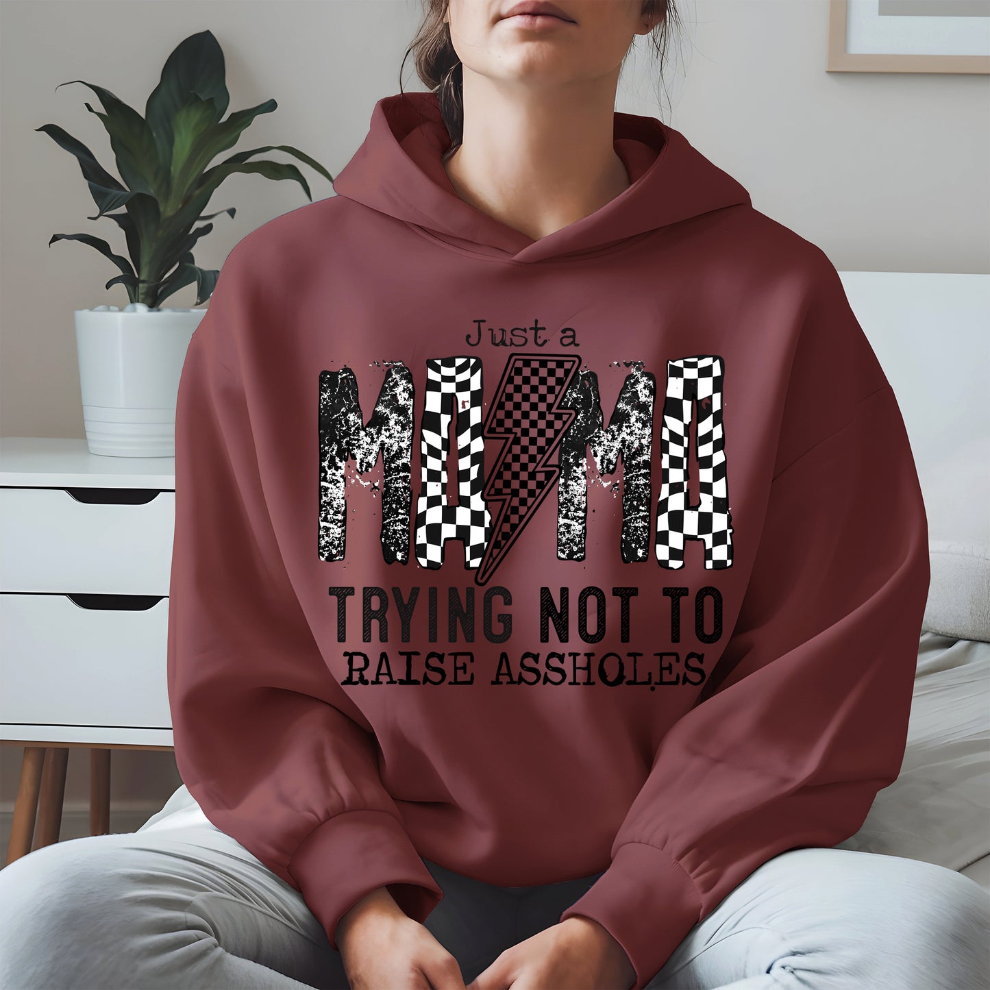 Just a Mama Trying Shirt Hoodie Sweatshirt Gift for Moms
