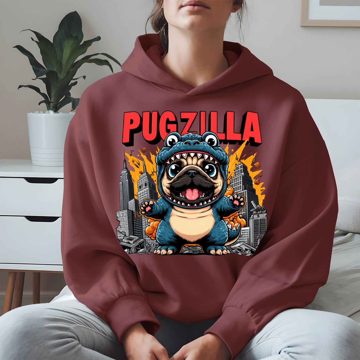 Pugzilla Funny Dog Shirt Hoodie Sweatshirt