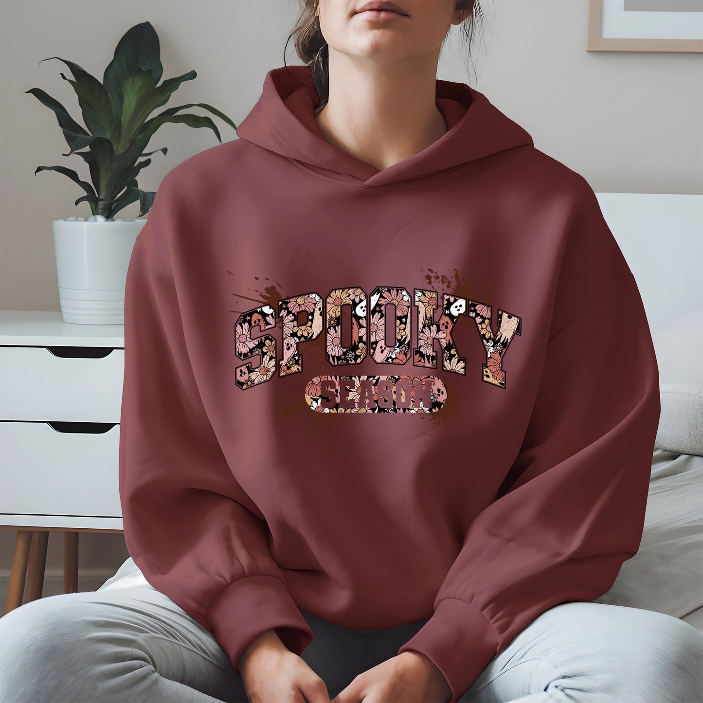 Grunge Floral Spooky Season Shirt