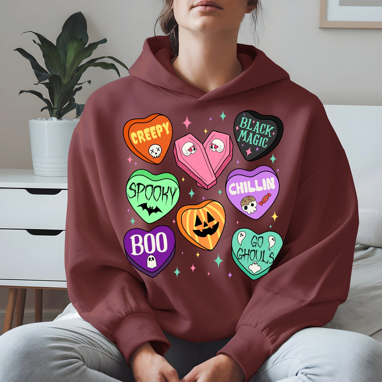 Spooky Candy Heart Halloween Shirt